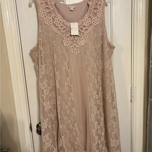 Chic Floral Lace Sleeveless Dress
